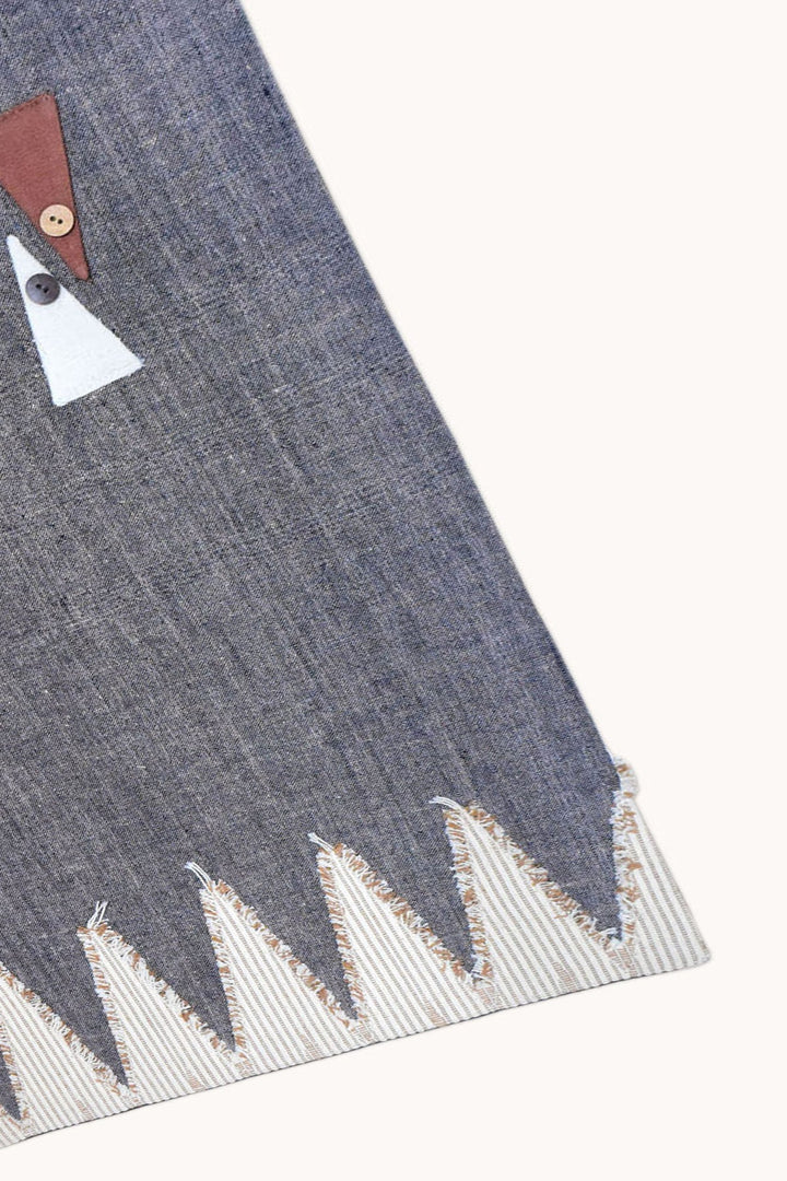 Handwoven Cotton Table Mats Set with Cutlery Pocket | Obelisk Handwoven Table Mats Set Of 6 pcs - Gray