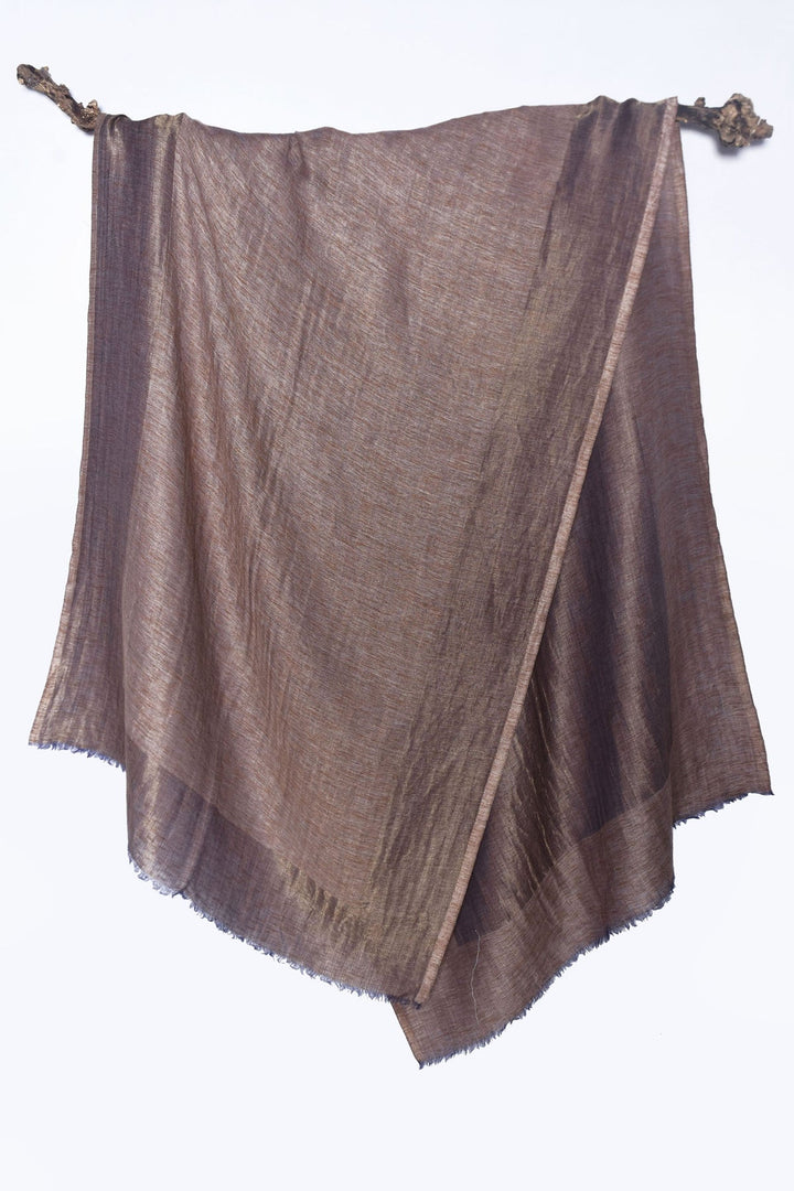 Zaree Striped Cashmere Stole | Harley Soft Cashmere Stole - Brown