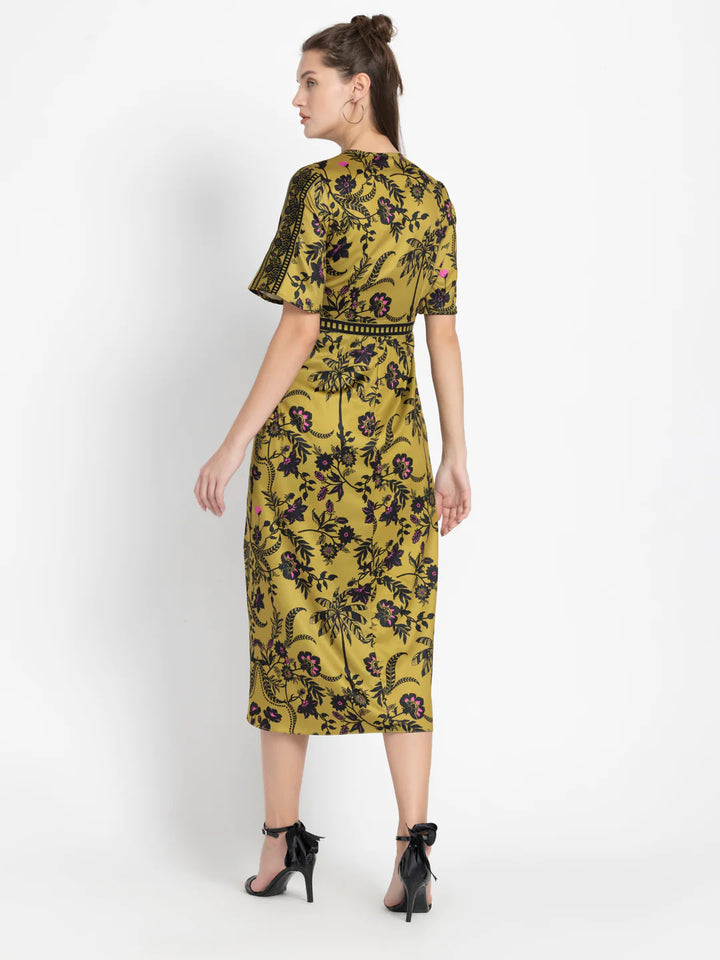 Floral Flare Dress | Asymmetric Floral Flare Dress