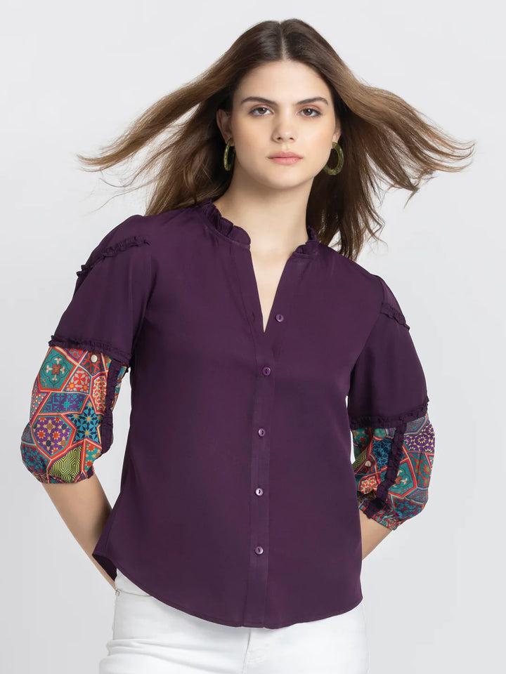 Purple Shirt for Women | Love Bug Chic Purple Shirt
