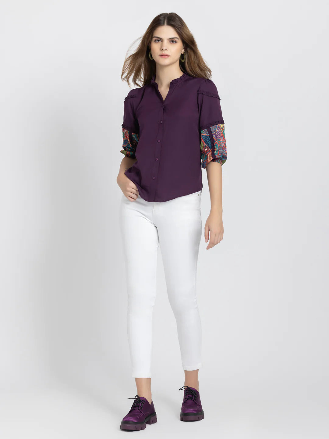 Purple Shirt for Women | Love Bug Chic Purple Shirt