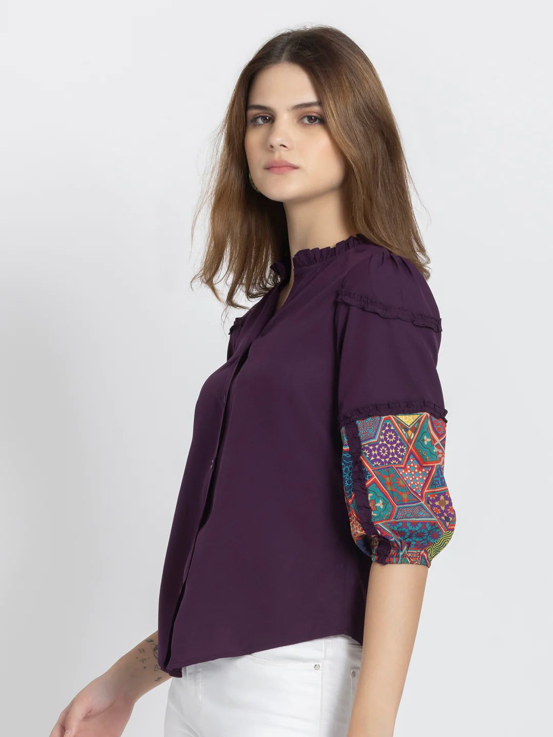 Purple Shirt for Women | Love Bug Chic Purple Shirt