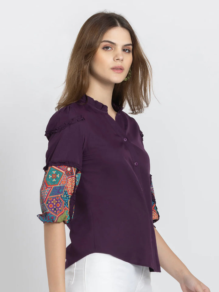 Purple Shirt for Women | Love Bug Chic Purple Shirt