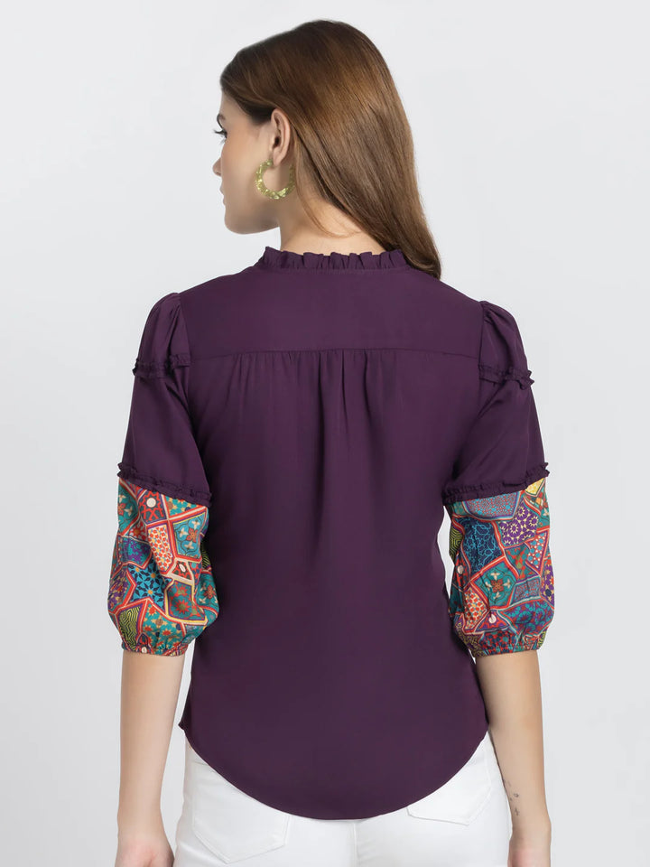 Purple Shirt for Women | Love Bug Chic Purple Shirt