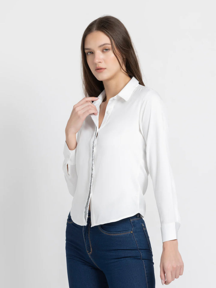 White Party Shirt for Women | Timeless White Party Shirt