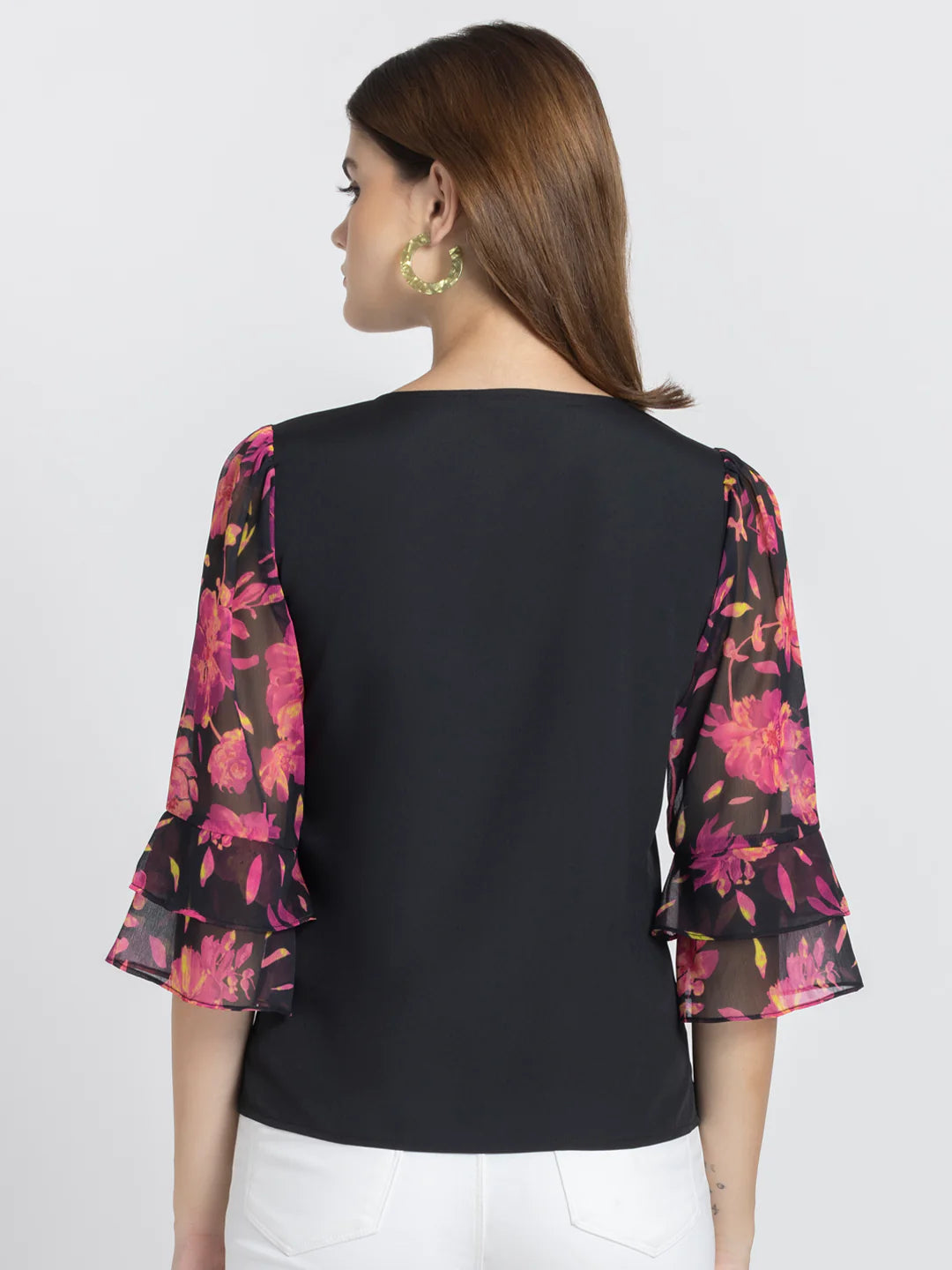 Floral Printed Top | Allure Black Printed Top