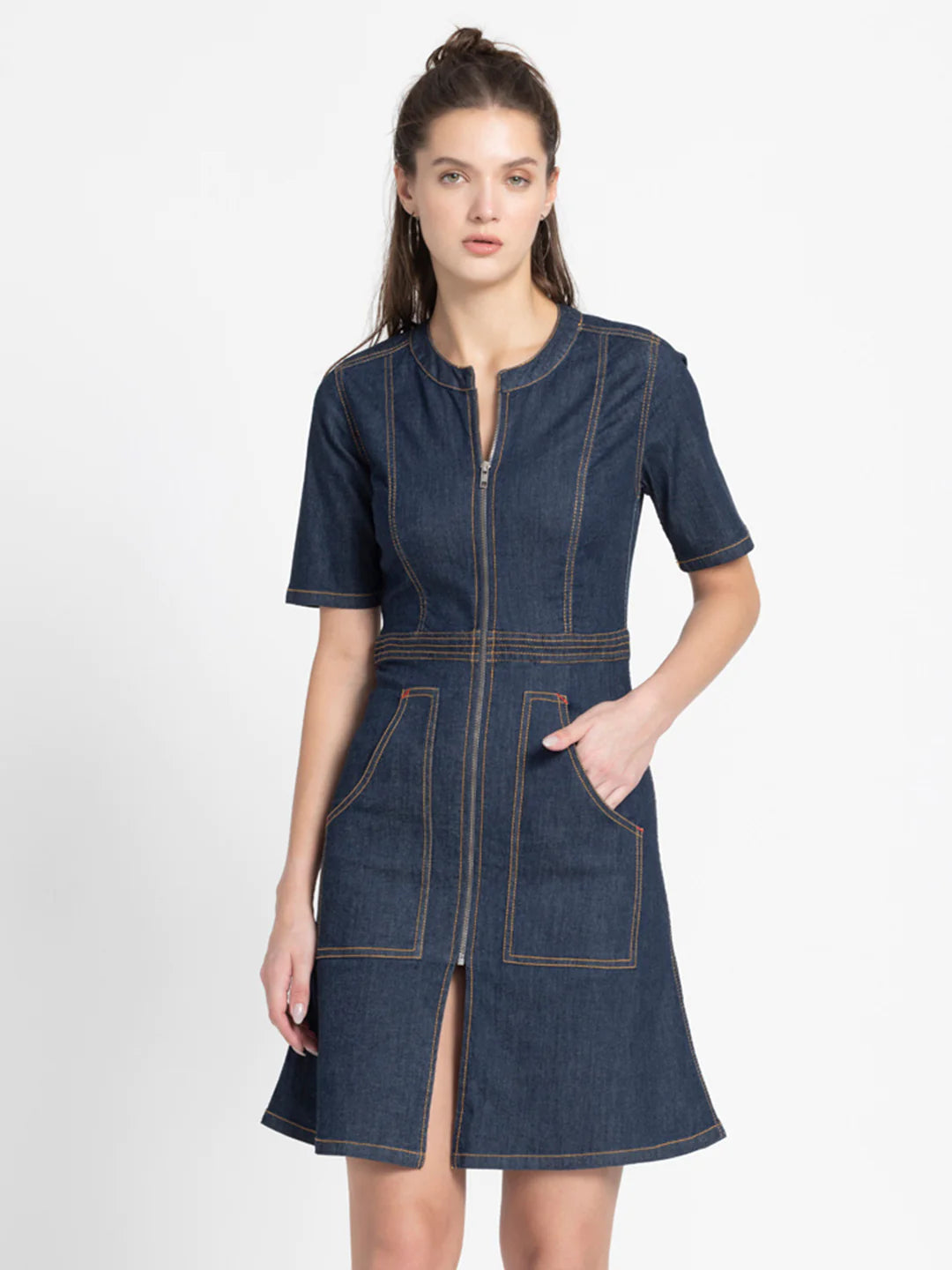 Blue Denim Dress for Women | Effortlessly Chic Blue Denim Dress