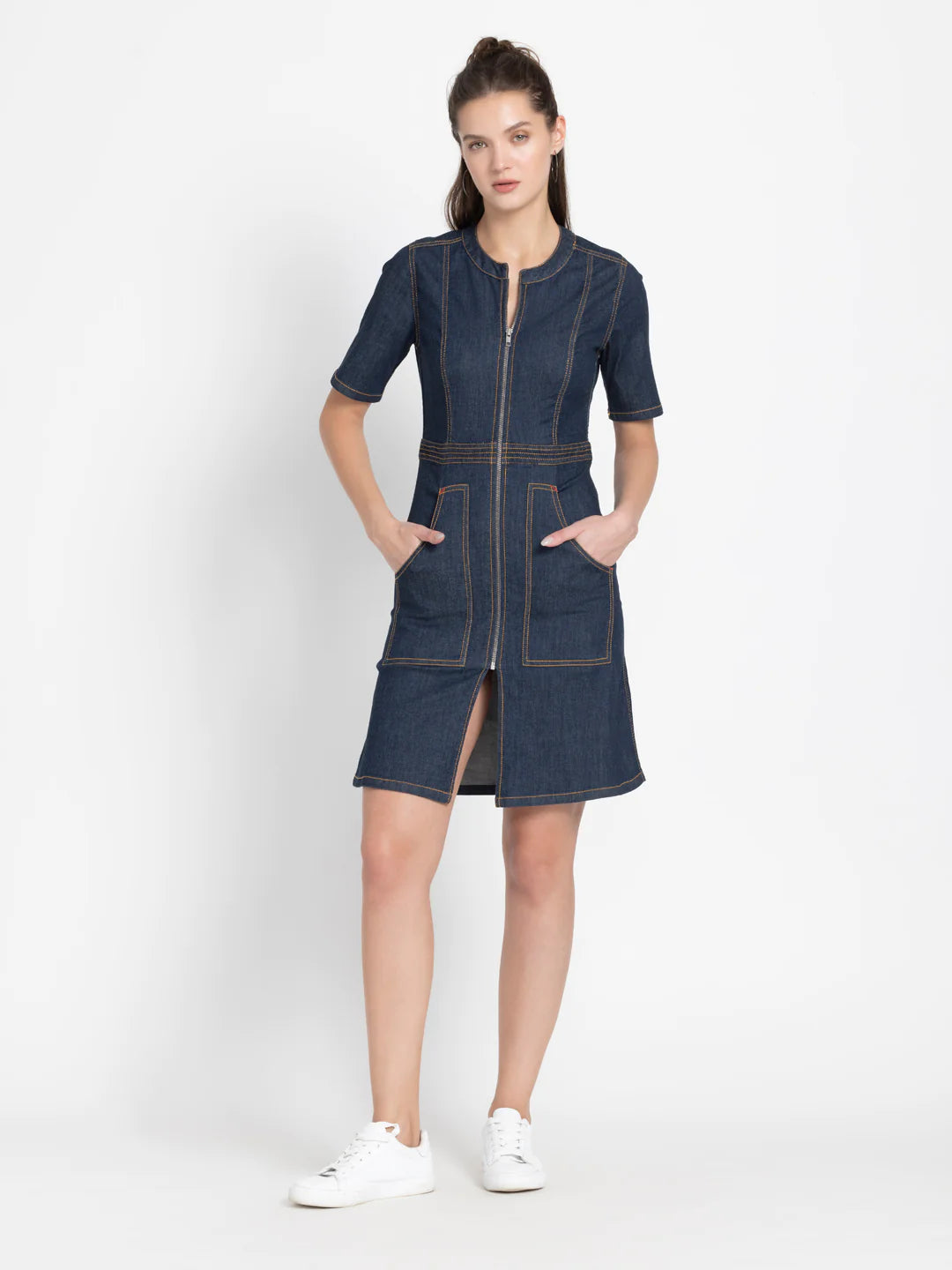 Blue Denim Dress for Women | Effortlessly Chic Blue Denim Dress