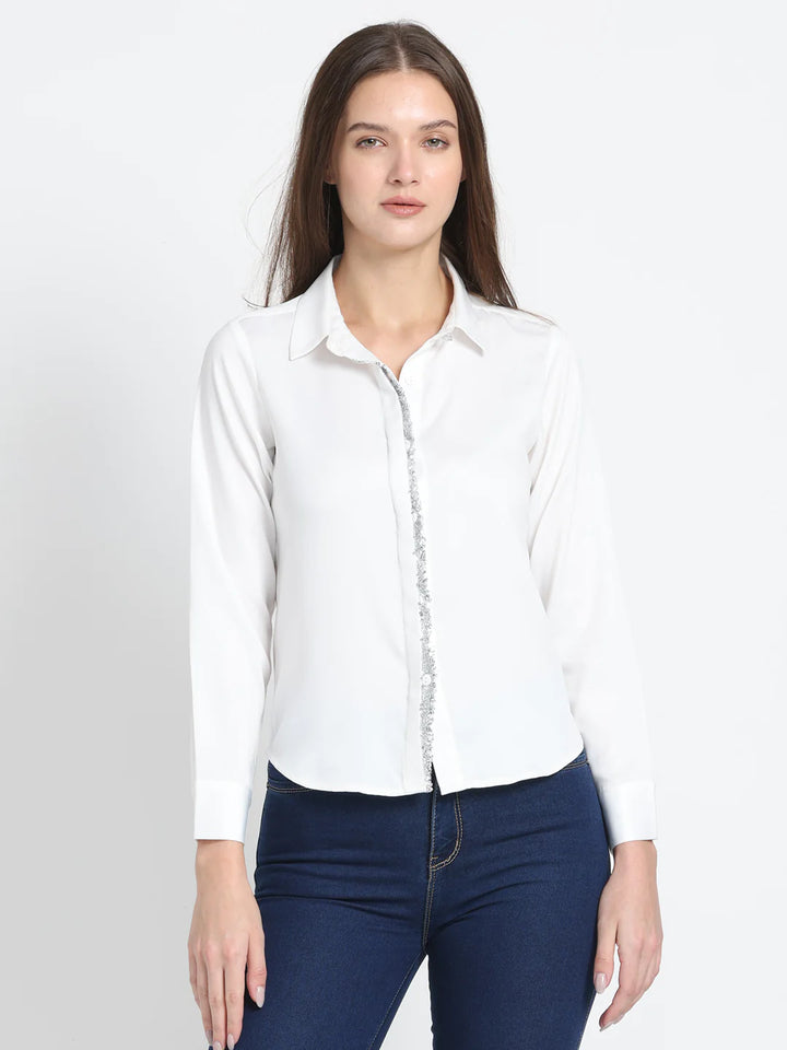 White Party Shirt for Women | Timeless White Party Shirt