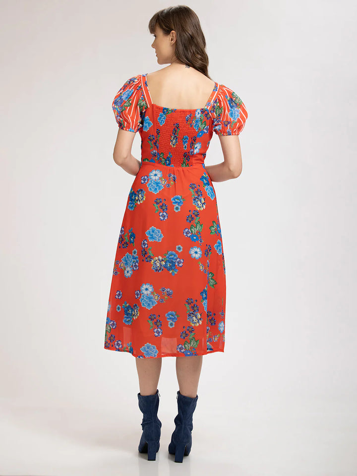 Floral Midi Dress | Regency Romance Floral Midi Dress