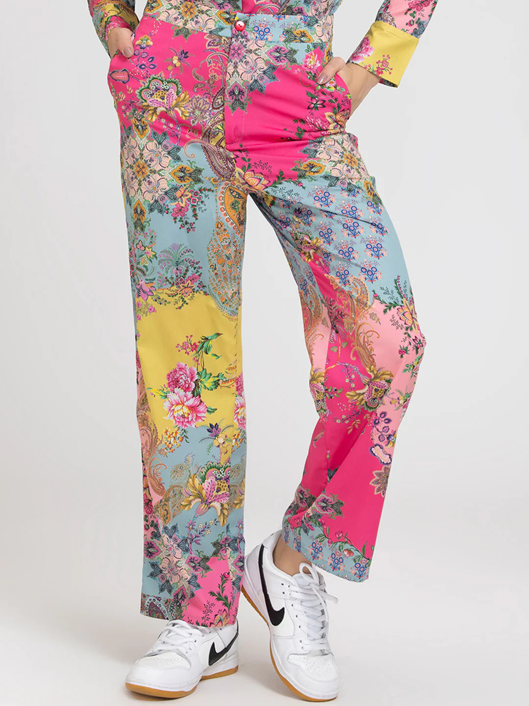 Retro Print Pants for Women | Retro Vibes Paisley Print Pants