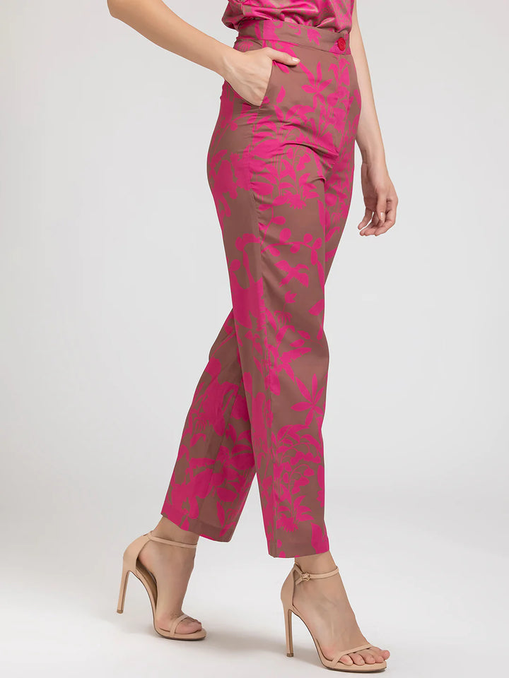Pink High-Rise Pants for Women | Retro Bloom High-Rise Pants