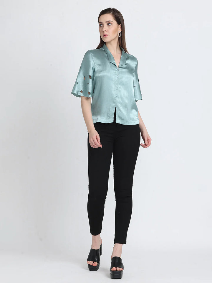 Floral V-Neck Shirt for Women | Floral Elegance V-Neck Shirt