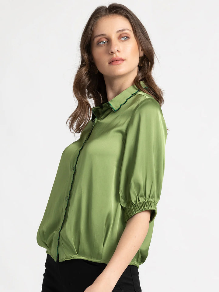 Short Sleeve Shirt for Women | Olive Chic Short Sleeve Shirt