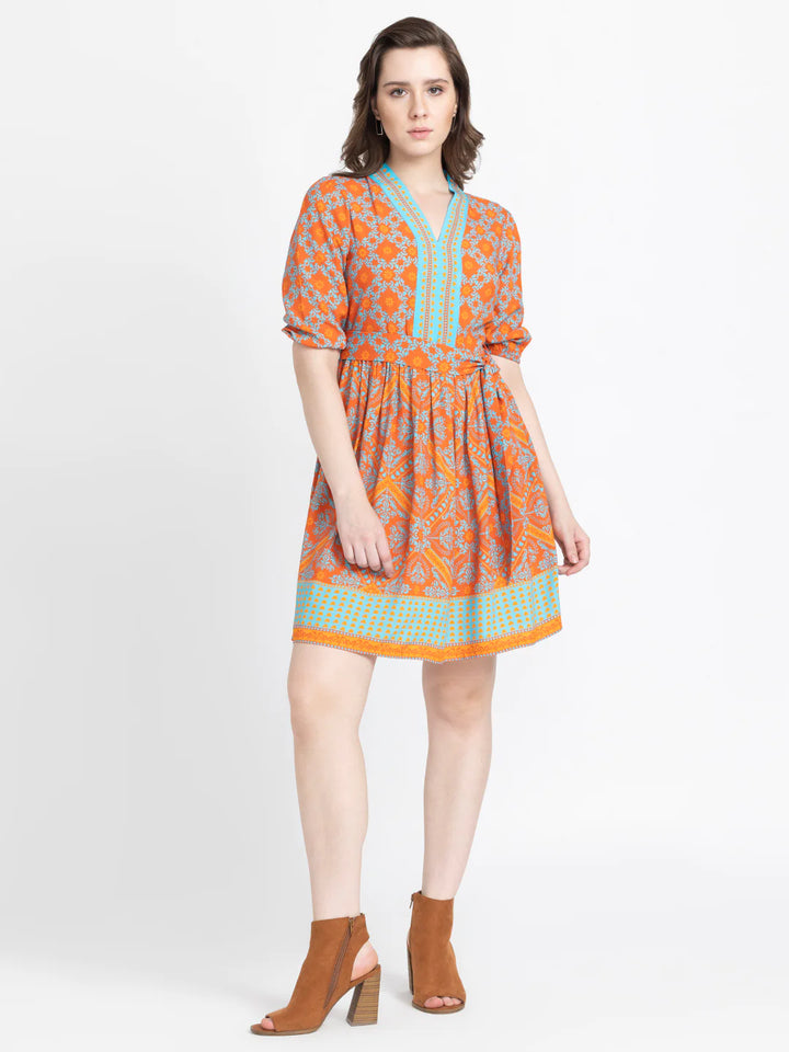 Ethinic Print Dress | Ethereal Ethnic Print Dress