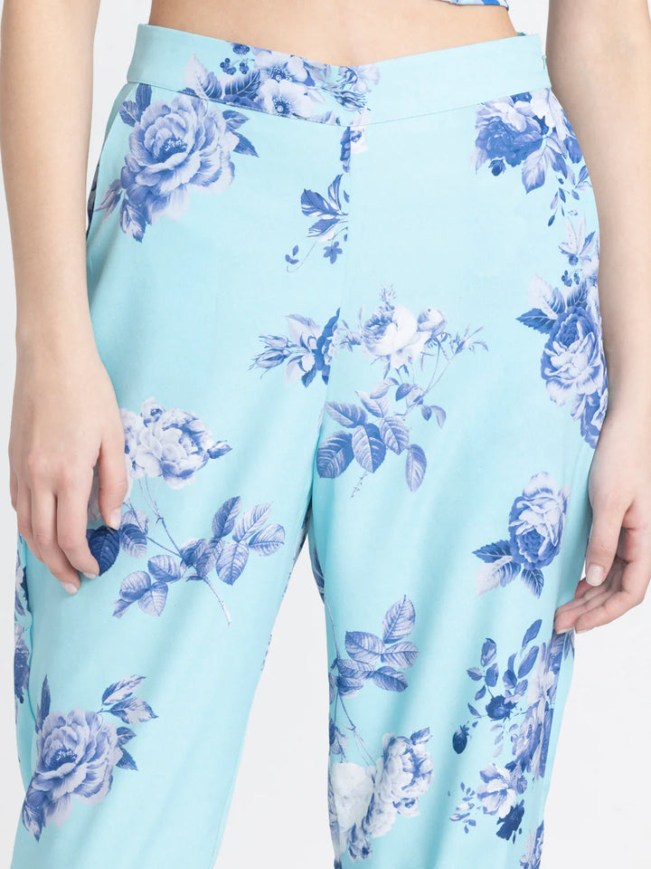 Floral Mid-Rise Pants for Women | Luxe Floral Mid-Rise Pants