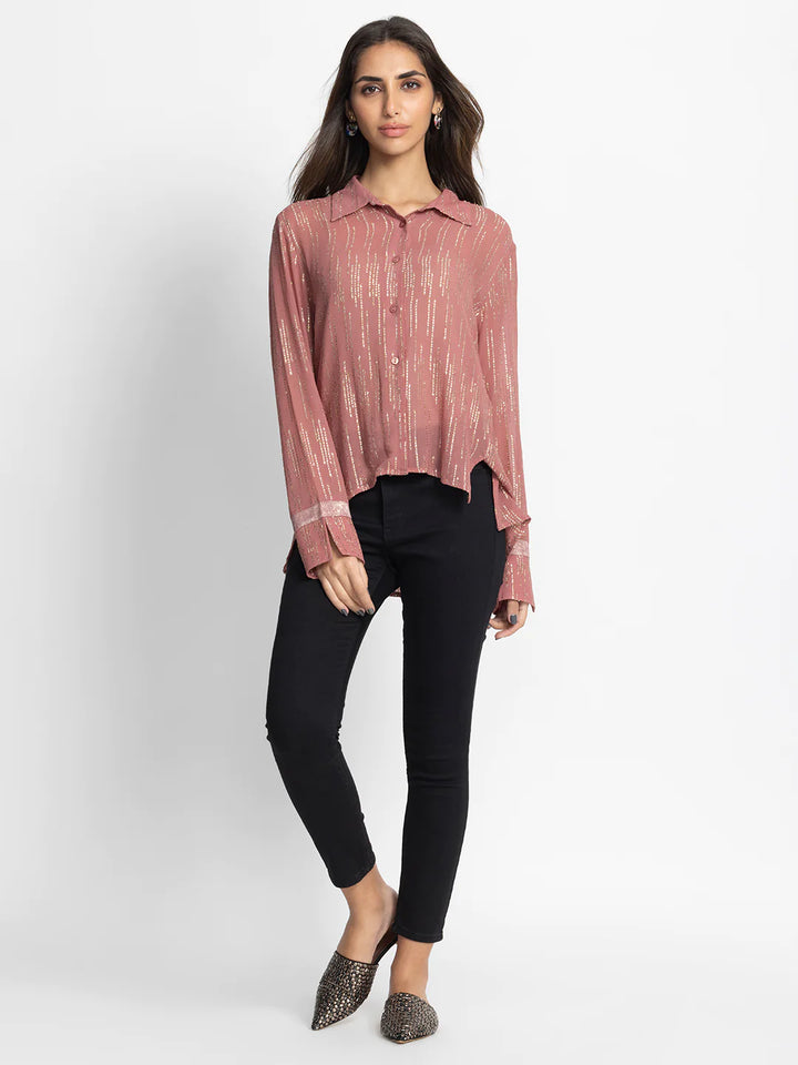 Pink Party Shirt for Women | Sophisticated Pink Party Shirt