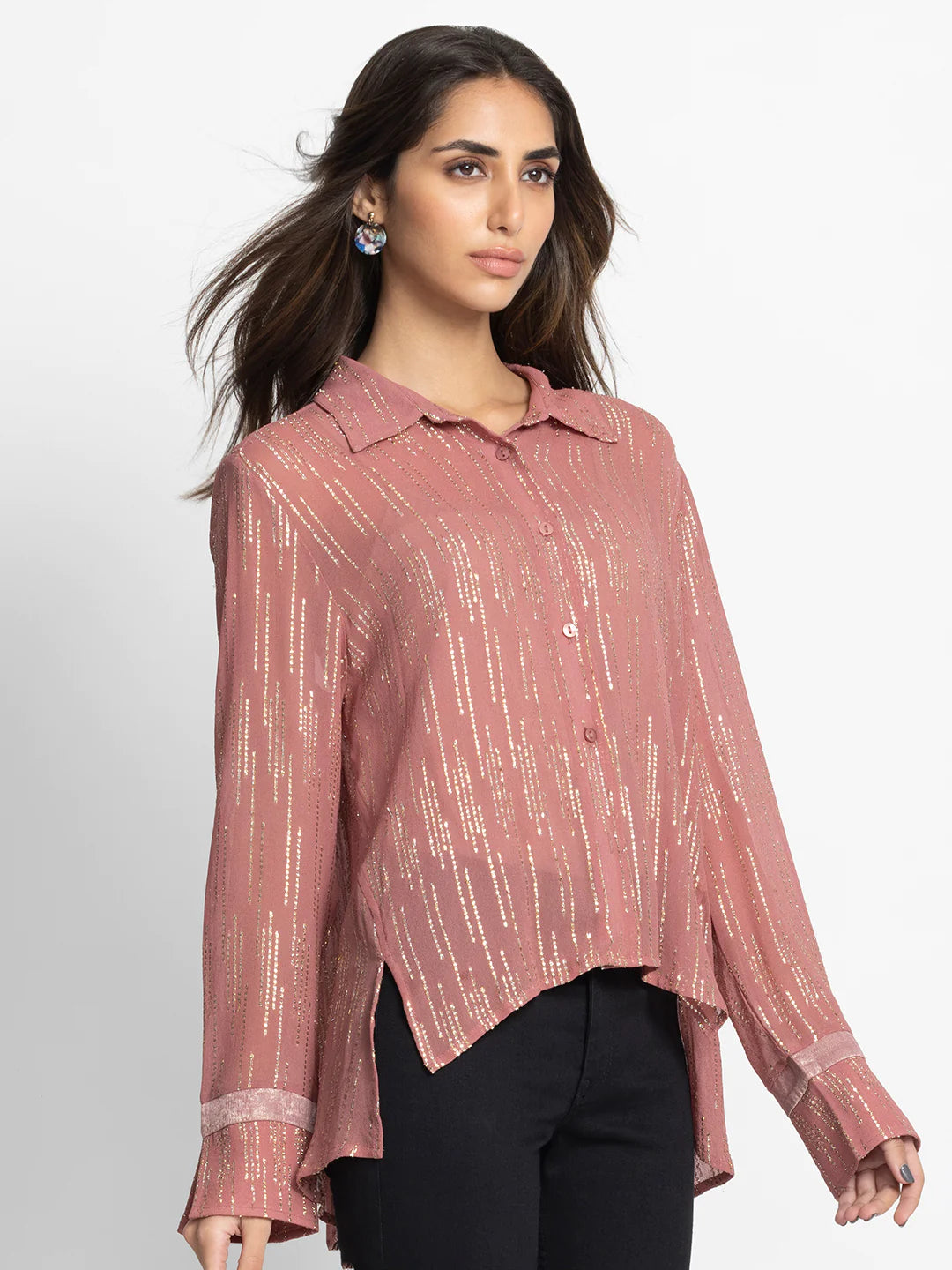 Pink Party Shirt for Women | Sophisticated Pink Party Shirt