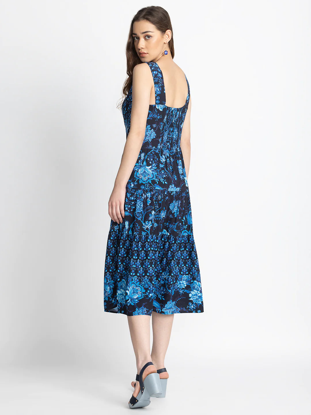 Floral Midi Dress | Dreamy Jacobean Floral Midi Dress