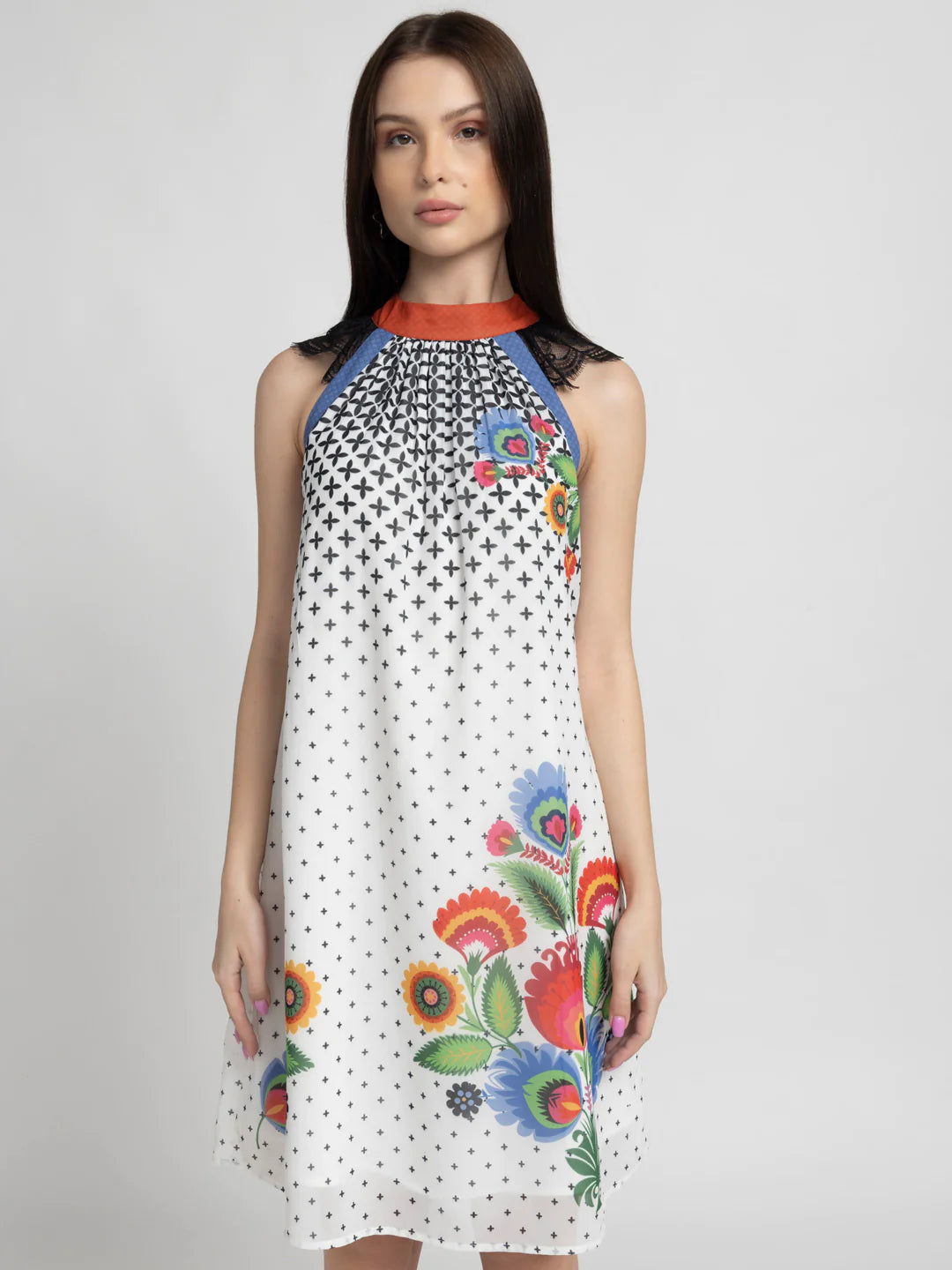 Floral Bliss Midi Dress | Floral Bliss Halter Midi Dress