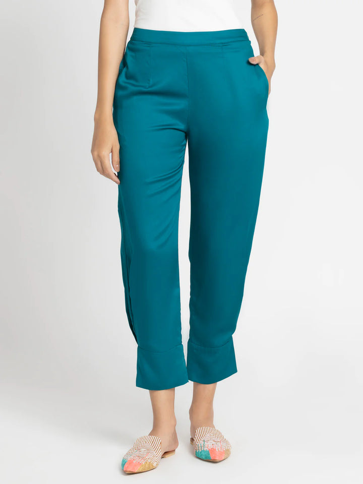 Teal Fashion Pants for Women | Teal Elegance Fashion Pants