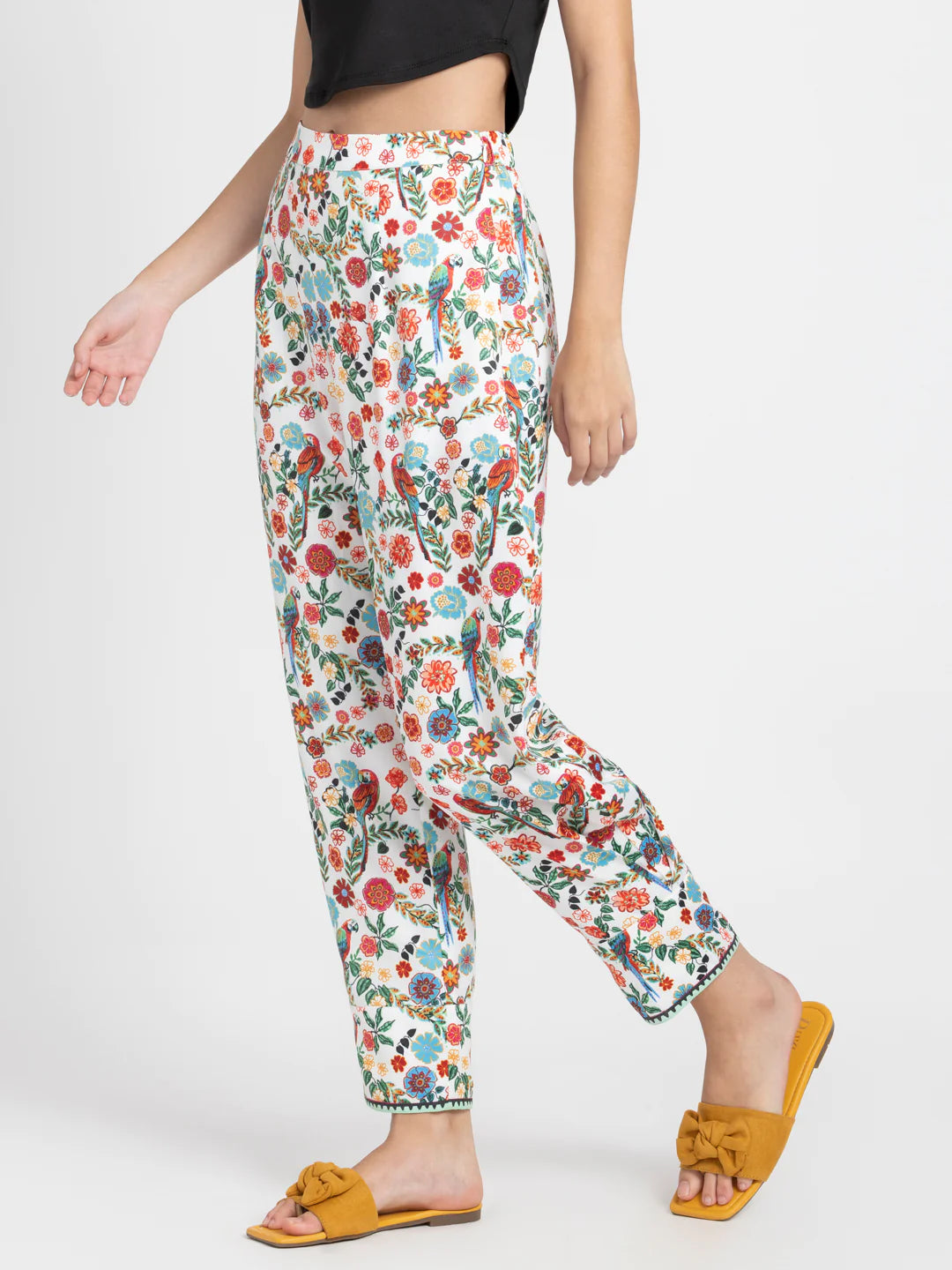 Floral Pary Pant for Women | Floral Radiance Party Pant