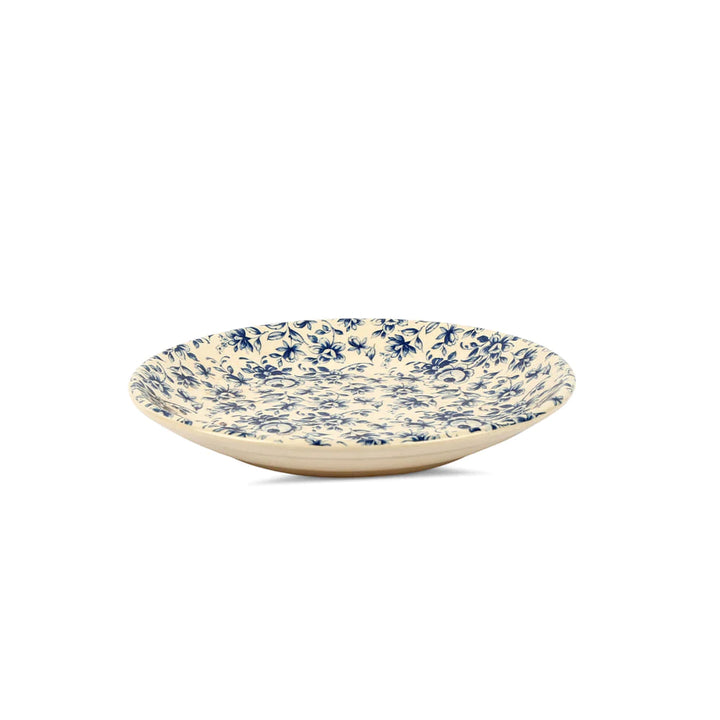 Blue Floral Ceramic Quarter Plate | Handmade Floral Ceramic Quarter Plate - Blue