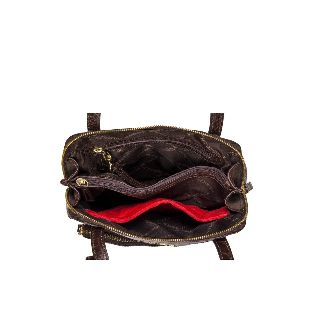 Brown Leather Tote Bag | Brown Croco Tote Bag