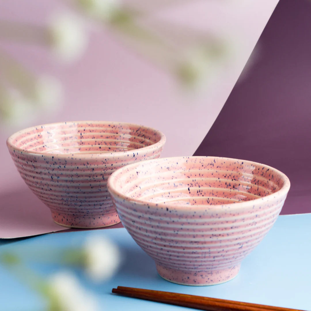 Handmade Ceramic Dinner Set - Pastel Pink | Handmade Ceramic Dinner Set of 12 Pcs - Pastel Pink