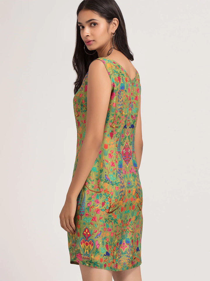 Peacock Printed Dress | Peacock Elegance Dress