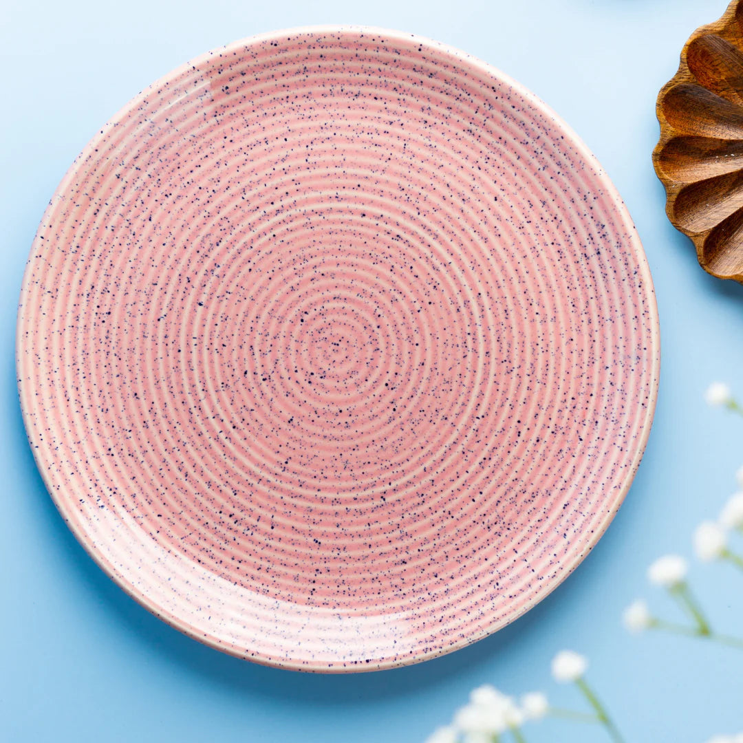 Pastel Pink Ceramic Dinner Plate Set | Handmade Ceramic Dinner Plate Set - Pastel Pink