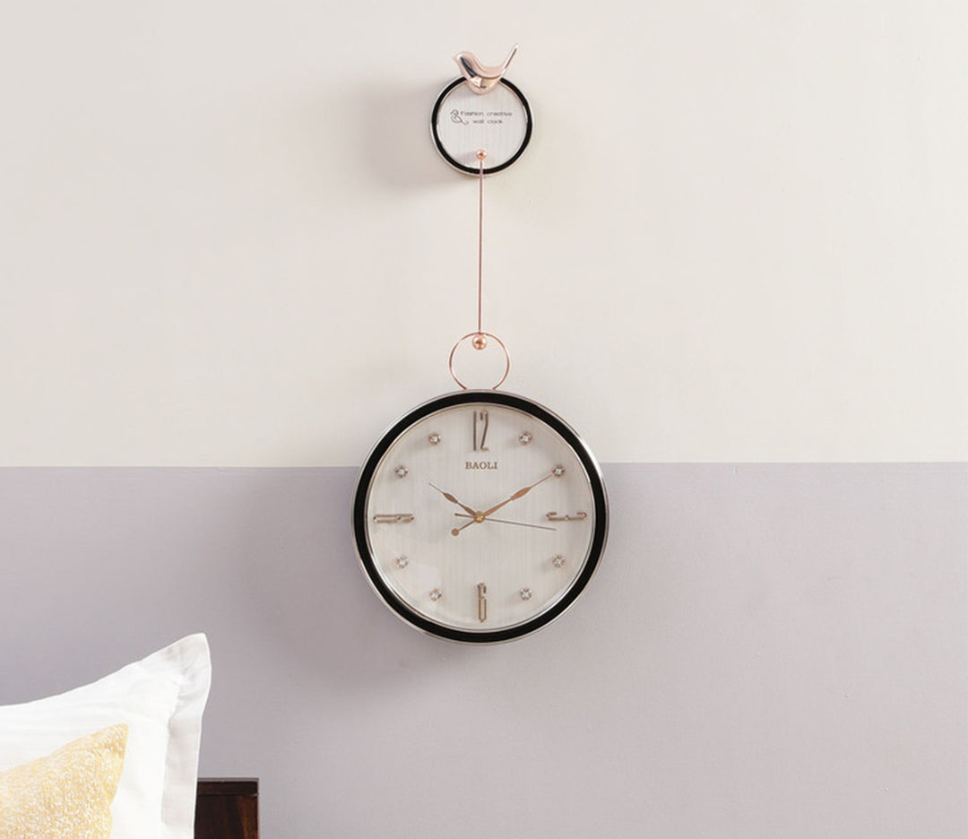 White Sparrow Wall Clock