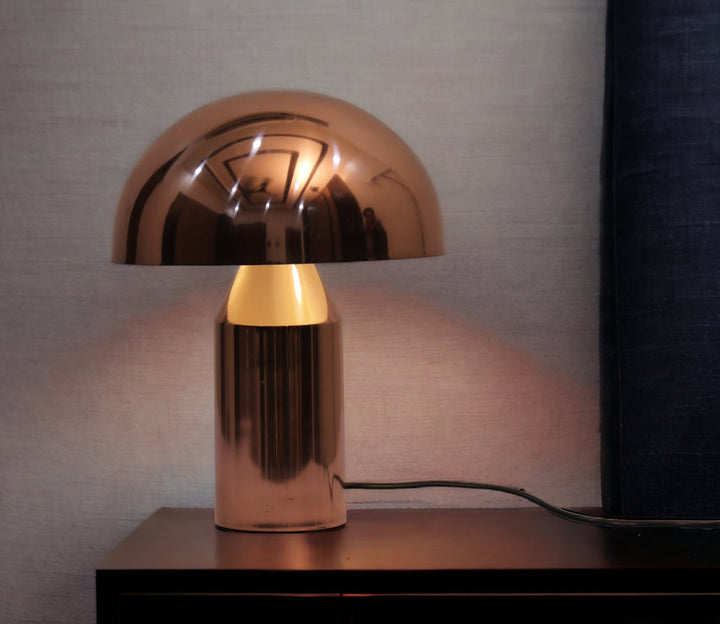 Mushroom Copper Table Lamp