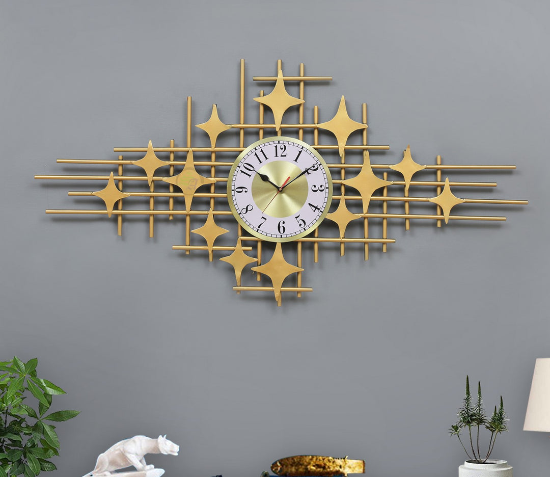 Large Multicolor Decorative Metal Wall Hanging Clock