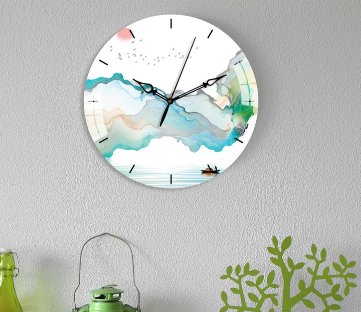 Inviting Fresh Morning Printed Acrylic Wall Clock