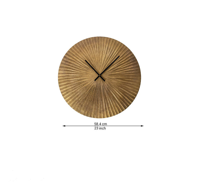 Gold Aluminum Wall Clock