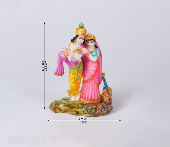Hand-Painted Cultural Figurine in Marble Depicting
