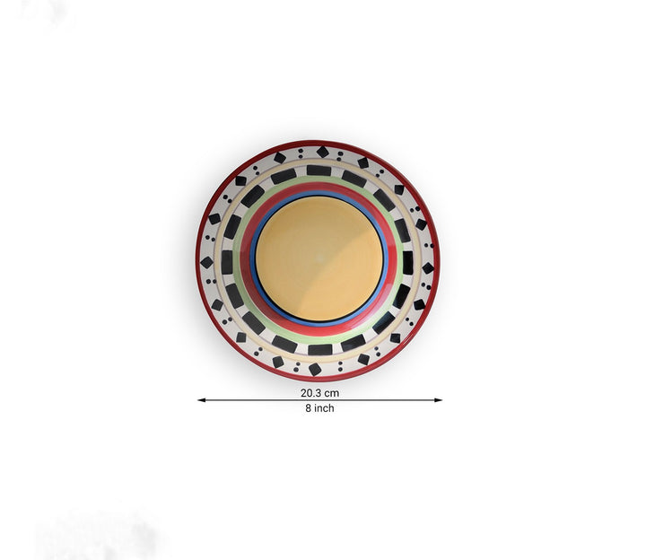 Radial Yellow Decorative Wall Plate
