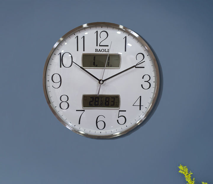 White Environmental Monitor Clock