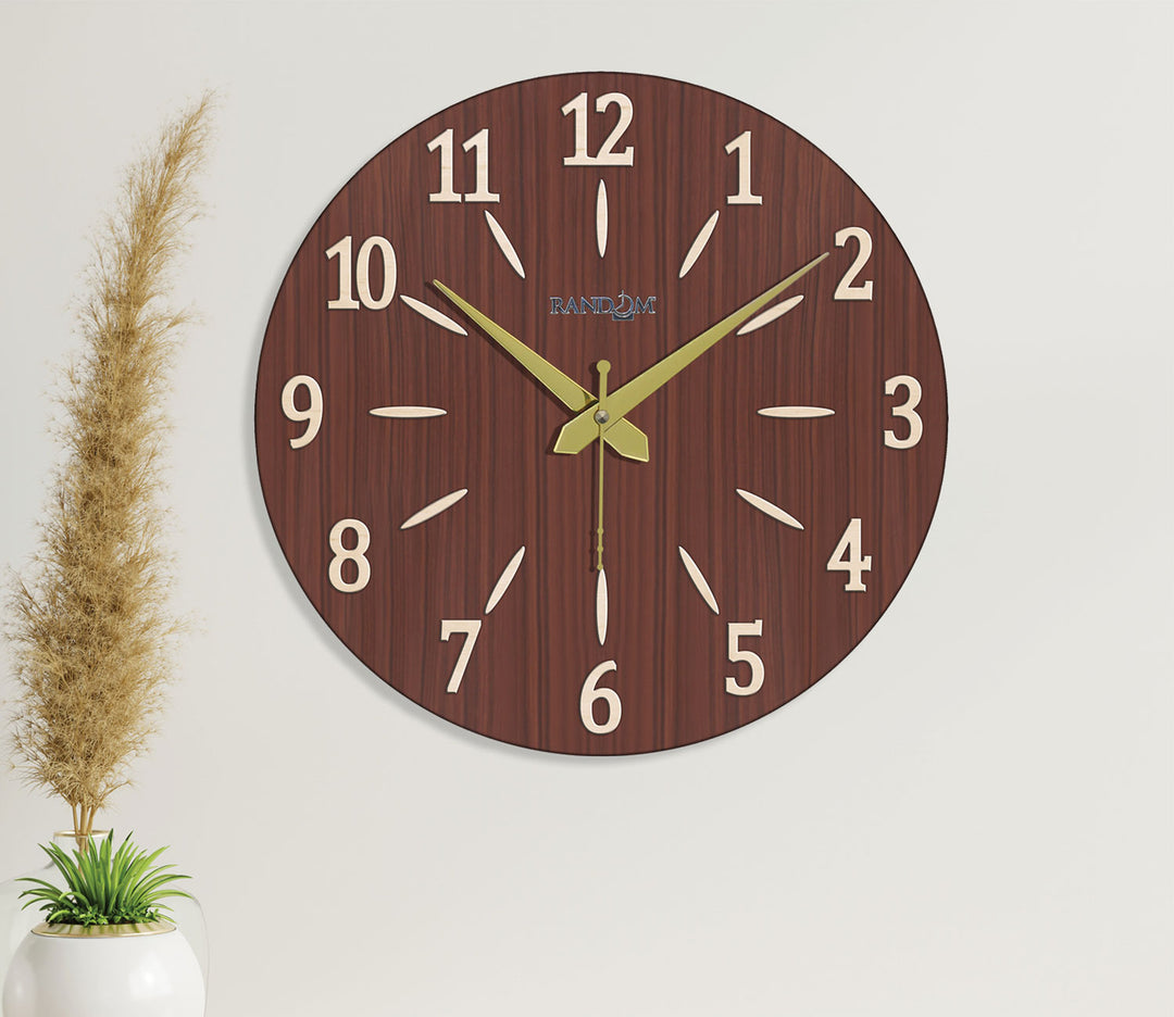Decorative Random Brown Wooden Wall Clock