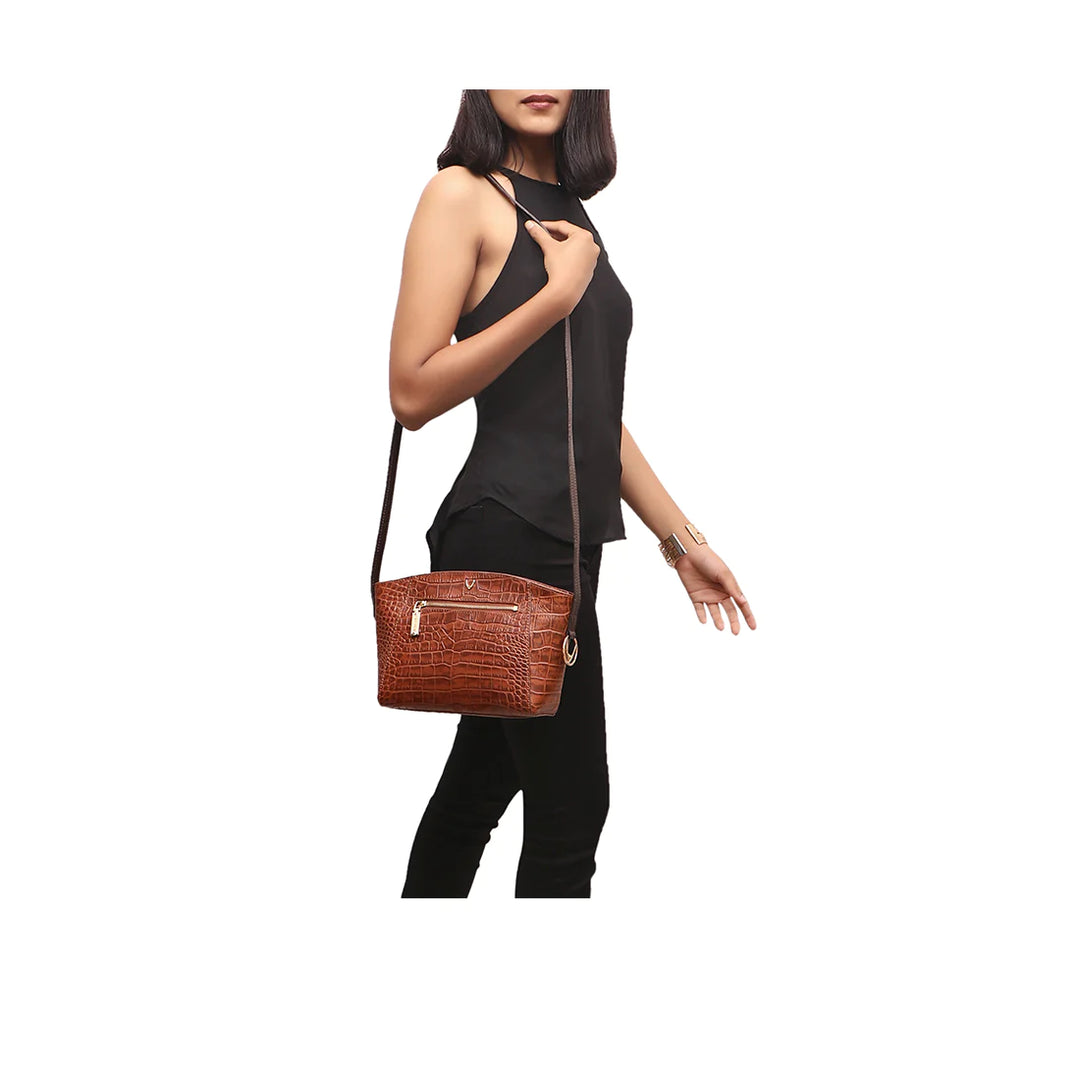 Tan Leather Sling Bag | Chic Tan Brown Sling Bag