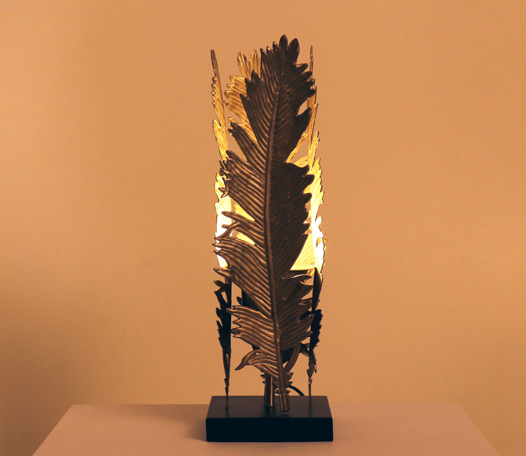 Vicia Gold Metal Table Lamp (47 cm L x 25.4 cm H)