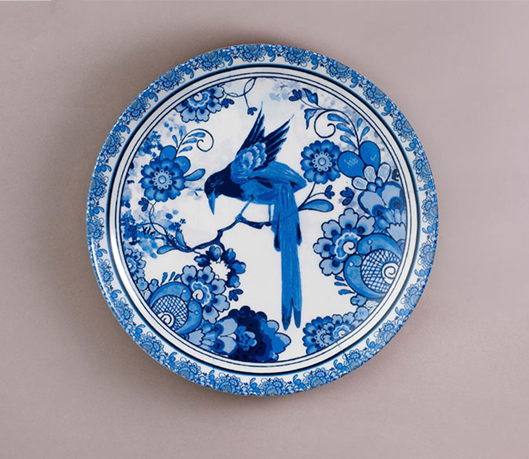 Blue and White Dutch Pottery Inspired Decorative Wall Plate