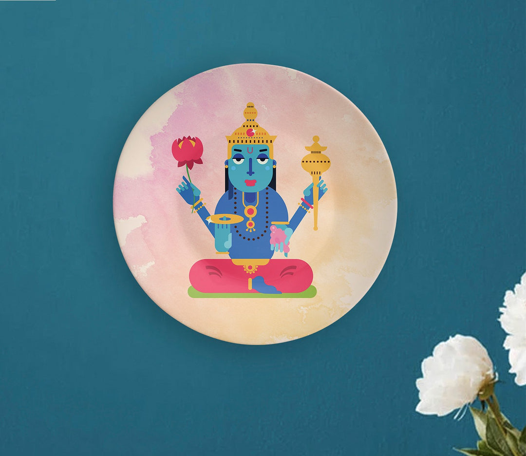 Vishnu the Preserver Decorative Wall Plate