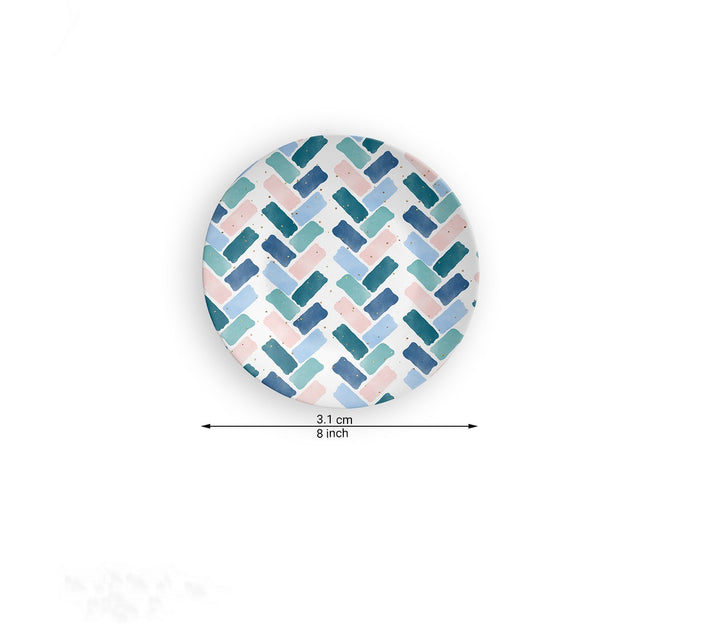 Blue Brush Stroke Abstract Ceramic Decorative Wall Plate
