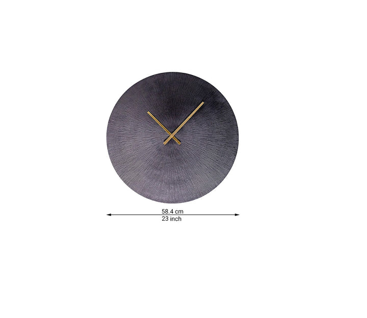 Malibu Black Aluminum Wall Clock