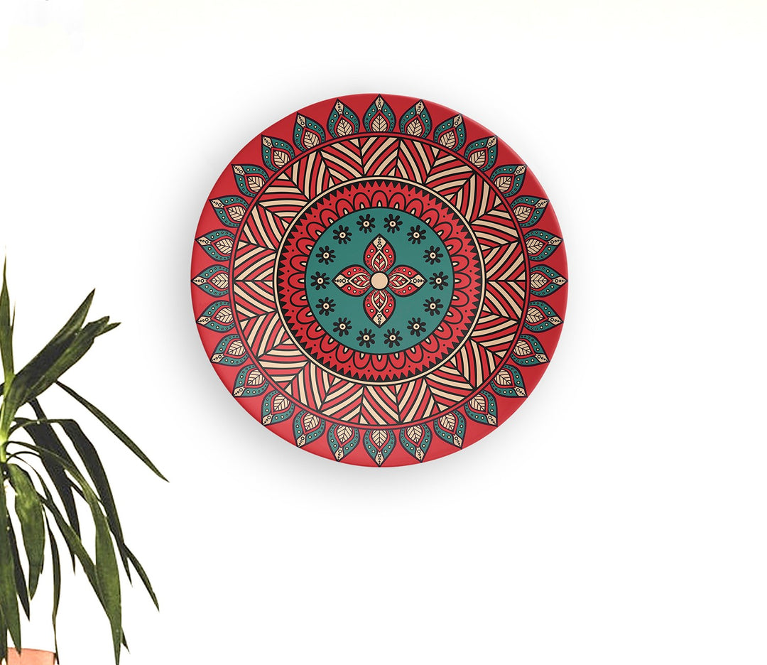 Crimson Conflux Decorative Wall Plate