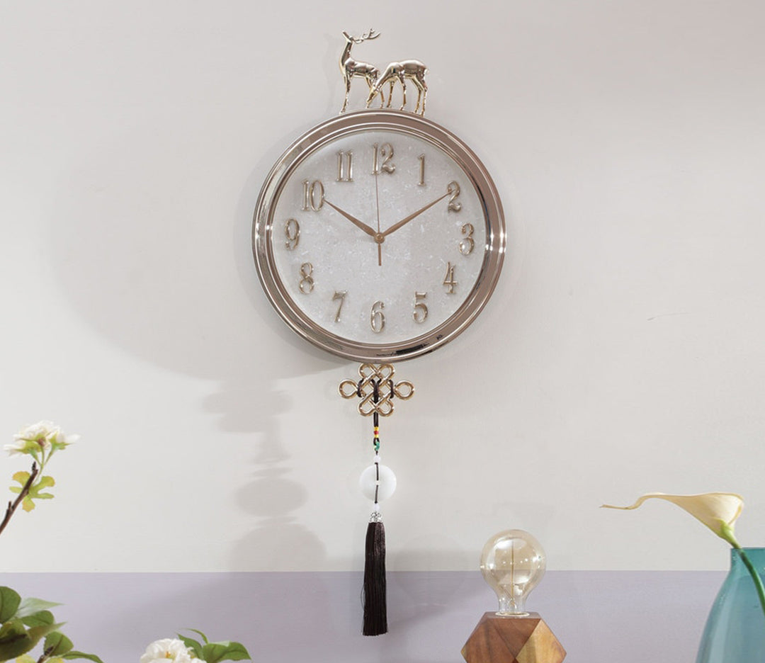 Reindeer Silhouette Wall Clock