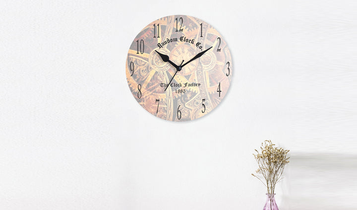 Rustic Wooden Wall Clock 12-Inch