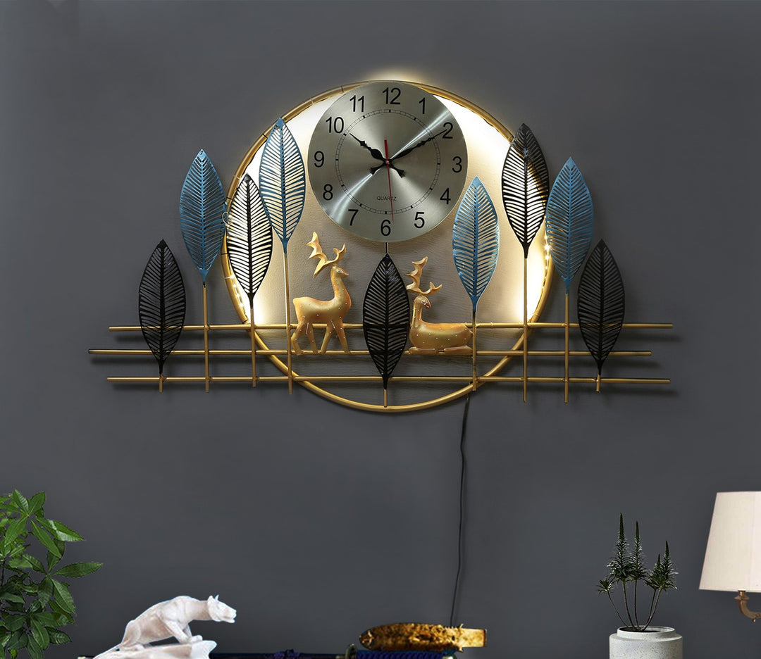 Splendid Multicolor Metal Wall Hanging Clock